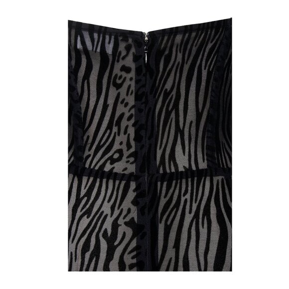 Ulani Black Velvet Mesh Maxi Dress - Picture 15 of 15